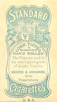 1905-06 Sniders & Abrahams Standard Cigarettes Series B - VFL #NNO Jim Anderson Back